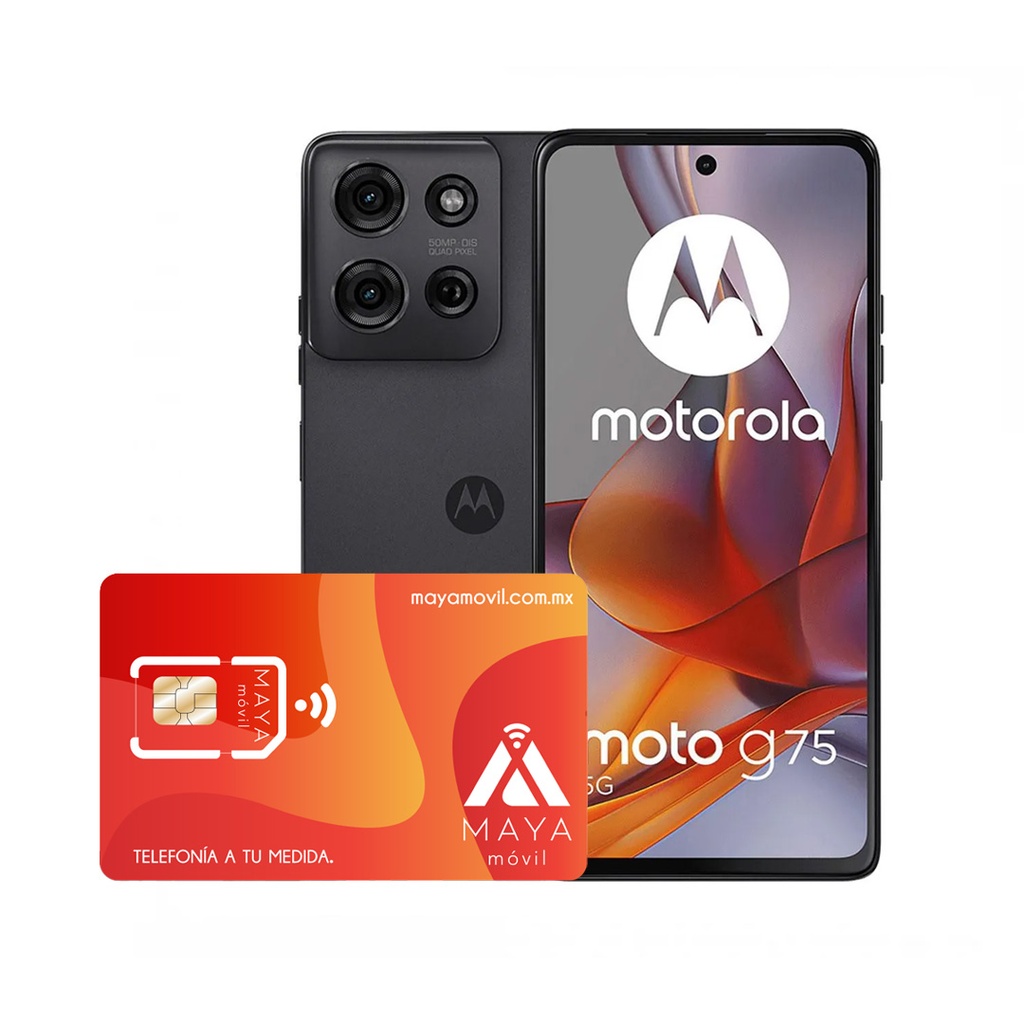 Moto G75 8GB, 256GB - Gris + Servicio Maya Móvil Plus 3GB vigencia 30 días