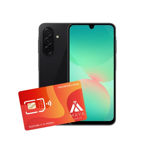 [SM-A266MZKHTPA/NEW] Samsung A26 8GB, 256GB - Negro + Servicio Maya Móvil Plus 3GB vigencia 30 días